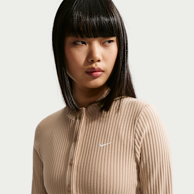 Nike Sportswear Chill Knit Women's Slim Wide-Ribbed Cardigan. Nike UK